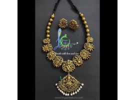 Dhasavatharam  jewellery linga creations handmade terracotta jewellery