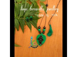 Green ganesh simple terracotta linga creations jewellery